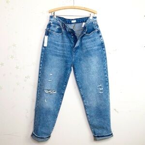 Betro Simone butterfly high-rise distressed tapered leg jeans